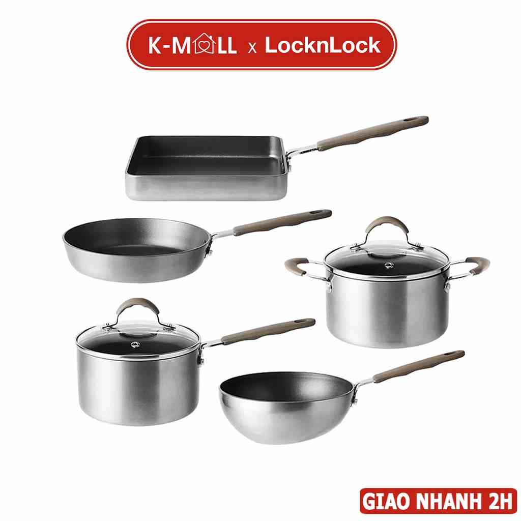 Nồi chảo LocknLock nhôm chống dính mini Handycook nhiều size KHÔNG DÙNG TRÊN BẾP TỪ - K-MALL