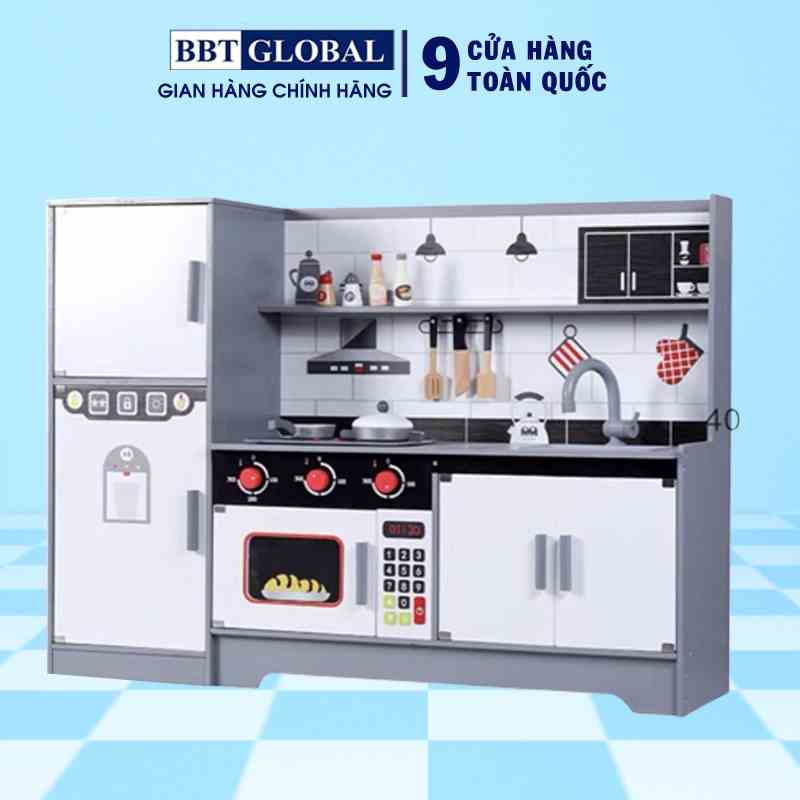 Đồ chơi nấu ăn gỗ cao cấp BBT GLOBAL có đèn và âm thanh MSN22006