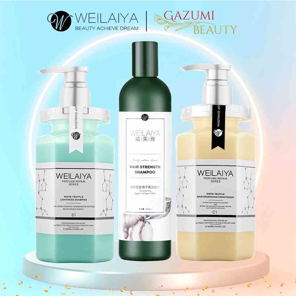 Combo Dầu Gội Weilaiya Phục Hồi Đa Tầng Nấm Truffle 450ml & Dầu Gội Gừng Weilaiya 400ml - Gazumi Beauty