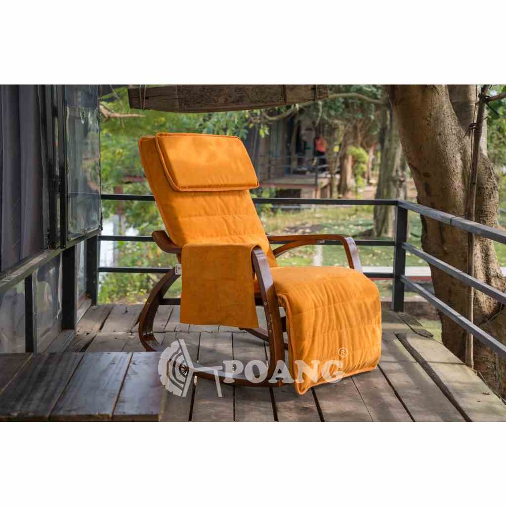 [Mã BMLTB35 giảm đến 35K đơn 99K] Ghế thư giãn | POANG ROCKING CHAIR | plywood óc chó/bạch dương | cam | R67xS162xC86 cm