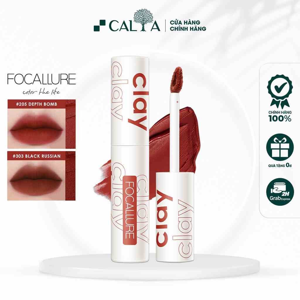 Son Kem Lì Focallure Mịn Màng, Son Bùn Đậm Màu, Mịn Môi - Focallure True Matte Lip Clay 2.5g