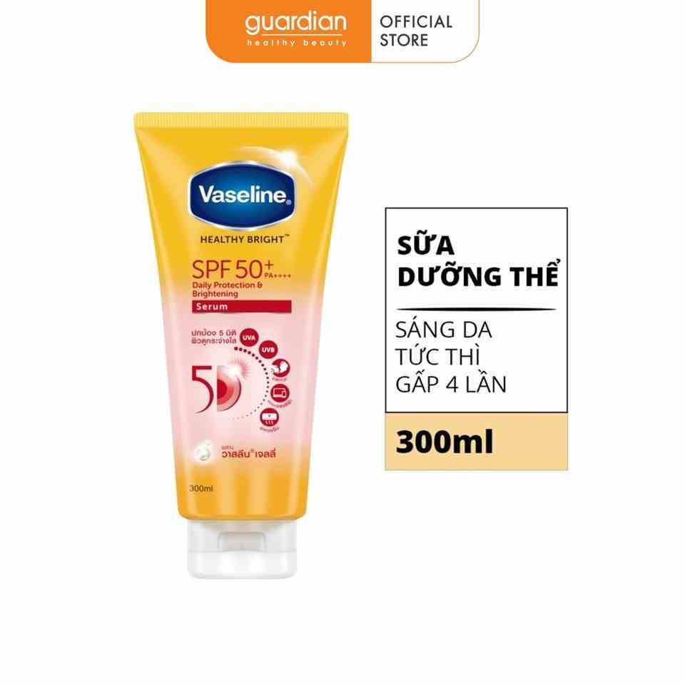 Sữa Dưỡng Thể Giúp Sáng Da Chống Nắng Vaseline Healthy Bright SPF50+ PA++++ 300ml