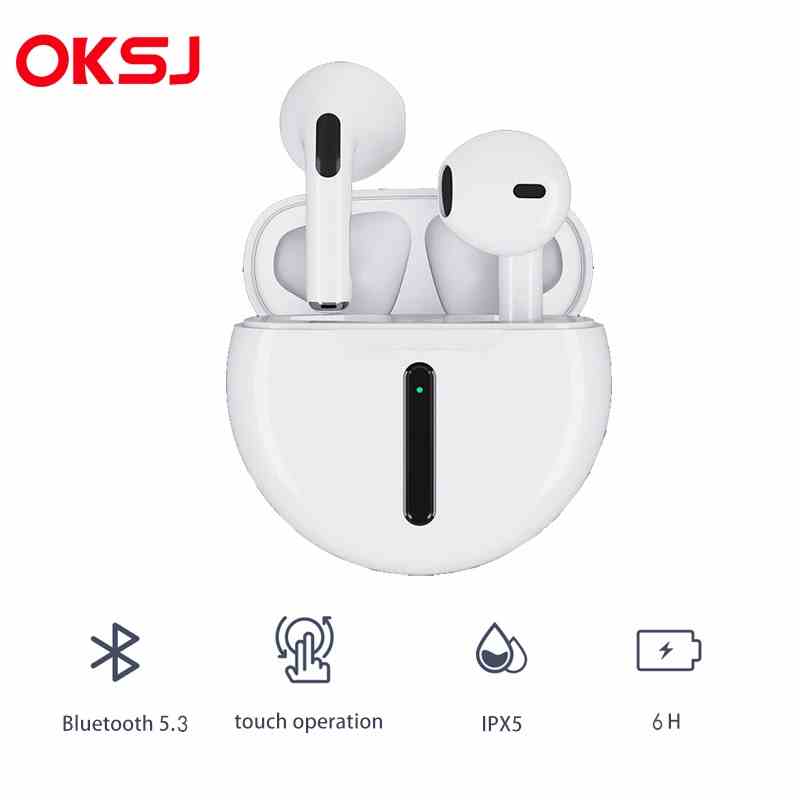 Tai nghe nhét tai không dây OKSJ H-77 bluetooth âm thanh vòm cảm biến định vị tích hợp mi cờ rô cao cấp thời trang