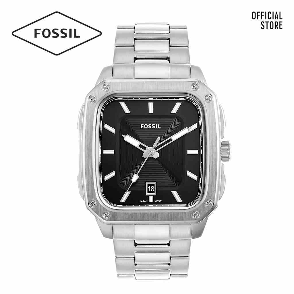 [Mã BMLTA35 giảm đến 35K đơn 99K] Đồng hồ nam Fossil INSCRIPTION FS5933 dây thép không gỉ - màu bạc