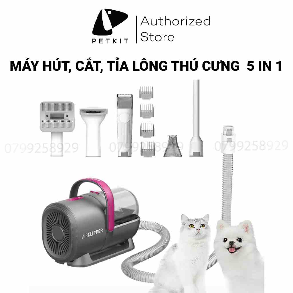 [Mã BMLTB200 giảm đến 100K đơn 499K] Máy Cắt, Tỉa, Hút Bụi Lông Chó Mèo, Thú Cưng Petkit 5 Công Dụng