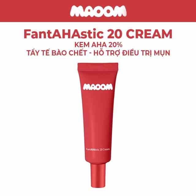 [Mã BMLTB35 giảm đến 35K đơn 99K] KEM AHA 20% MAOOM FantAHAstic 20 Cream 25ml