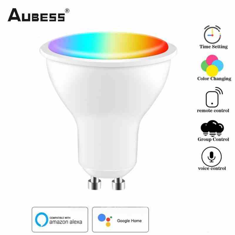 Aubess Đèn Rọi Led Thông Minh Wifi Hỗ Trợ Điều Khiển Bằng Giọng Nói Hoạt Động Với Alexa Google Home 5W RGBW G01