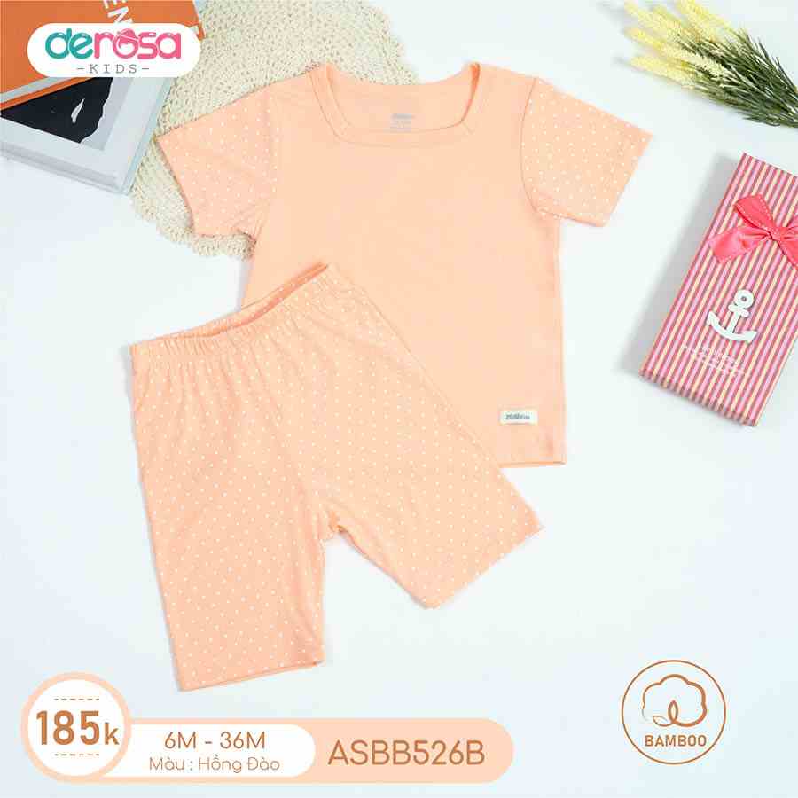 Bộ cộc tay quần lửng siêu xinh DEROSA KIDS cho bé từ 9 đến 36 tháng ASBBZ526B