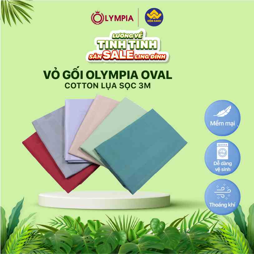 Vỏ gối Olympia Oval cotton lụa