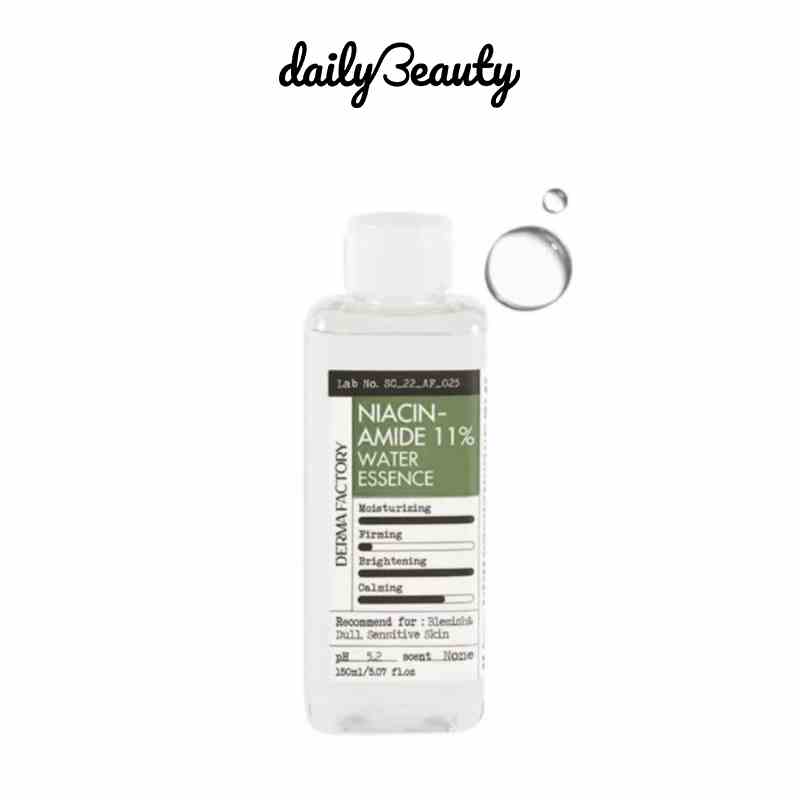 Nước tinh chất dưỡng trắng Niacinamide 11% Derma Factory 150ml Daily Beauty Official