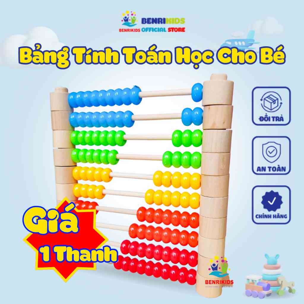 Bảng Tính Toán Học Benrikids Bằng Gỗ Trò Chơi Trí Tuệ Bảng Làm Toán