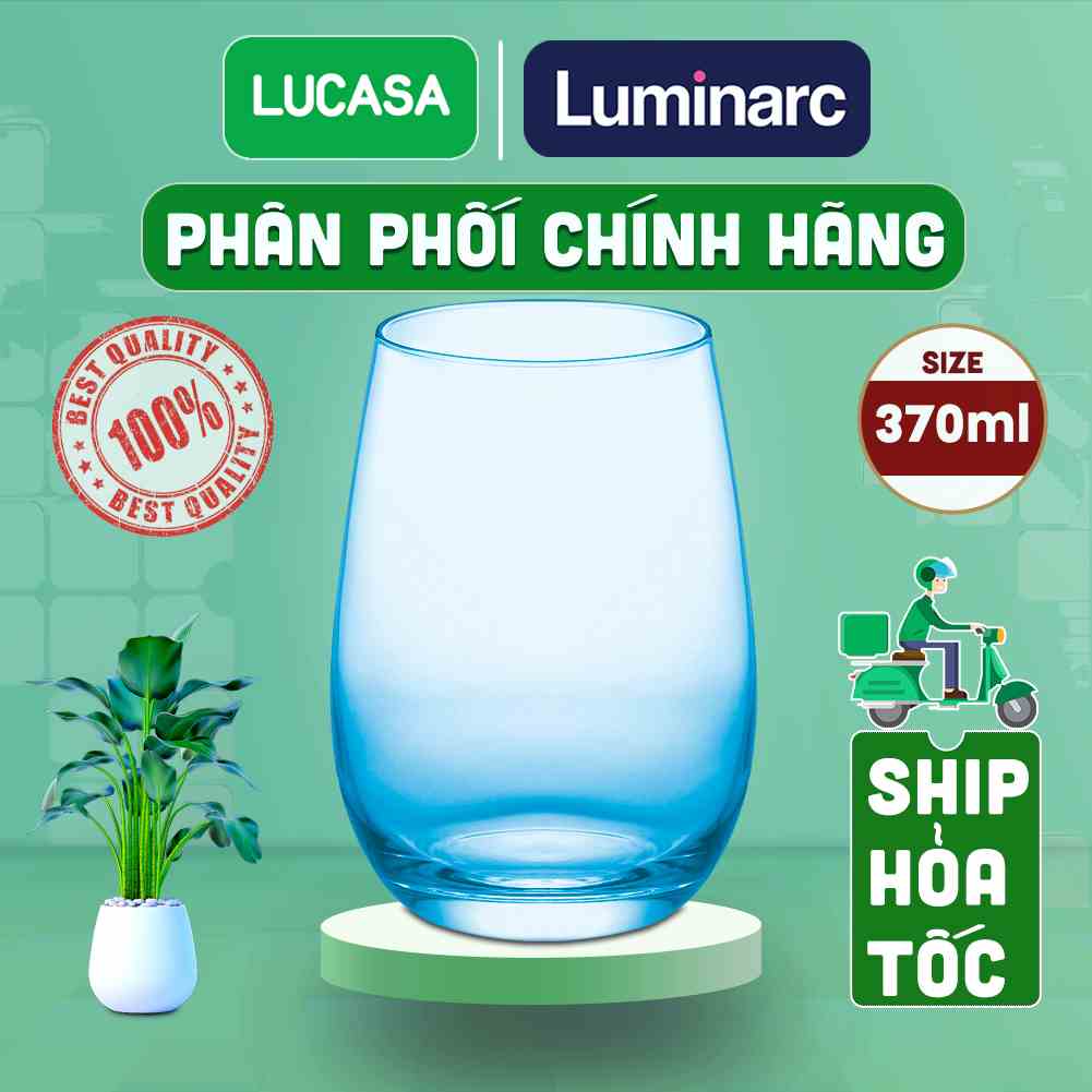 Bộ 6 Ly Thủy Tinh Luminarc Maine Sky Blue 370ml - Loại Cao BOL4587 | Phân Phối Chính Hãng