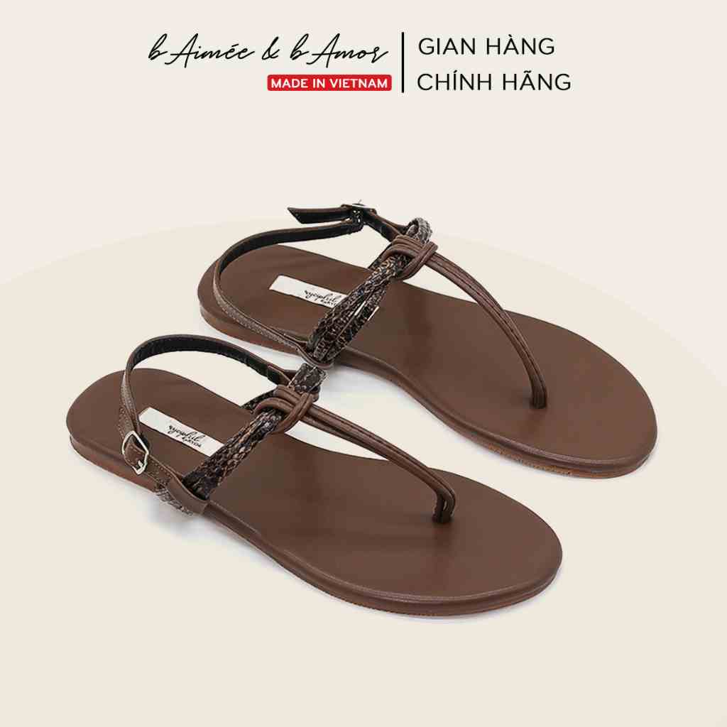 [Mã FA10K28 giảm đến 10k đơn 99k] Sandal nữ đế bệt Flat dép kẹp chữ T đi biển thời trang quai mảnh Ryciphil - MS2137