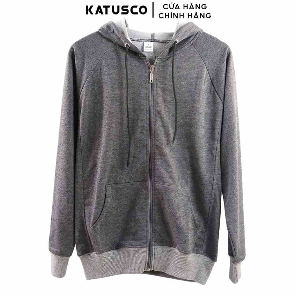 [Mã BMLTB35 giảm đến 35K đơn 99K] Áo Khoác Hoodie Khóa Kéo Thun Nỉ Chống Nắng Thời Trang Nam KATUSCO A2341