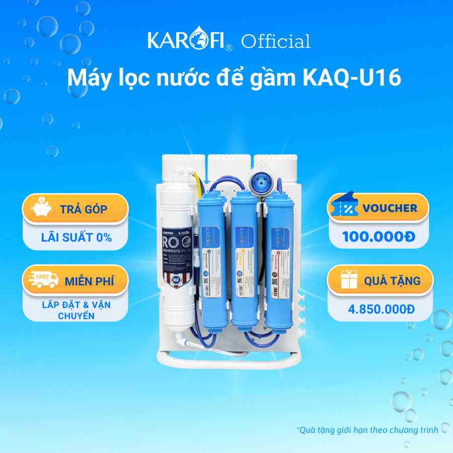 Máy lọc nước không tủ Karofi KAQ U16 - chính hãng