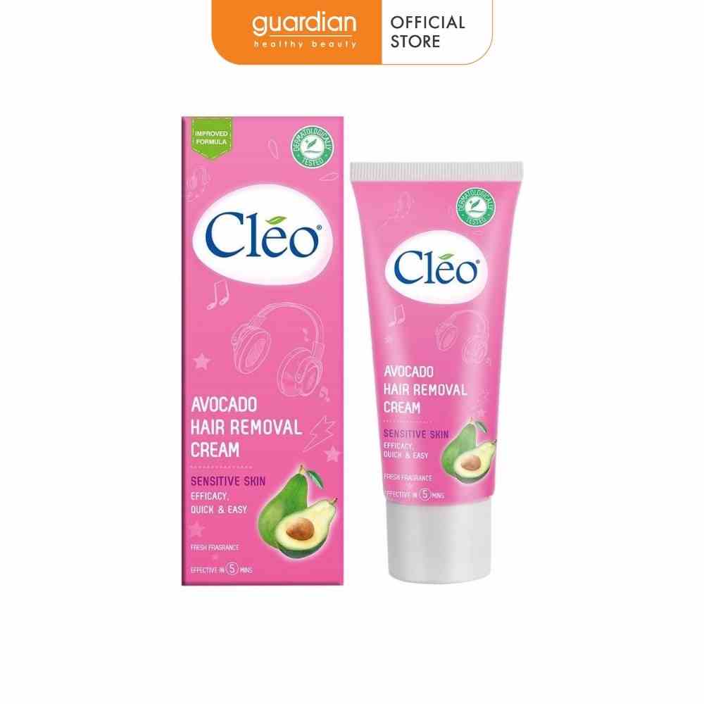 Kem Bơ Tẩy Lông Cho Da Nhạy Cảm Avocado Hair Removal Cream Sensitive Skin Cléo 25Gr