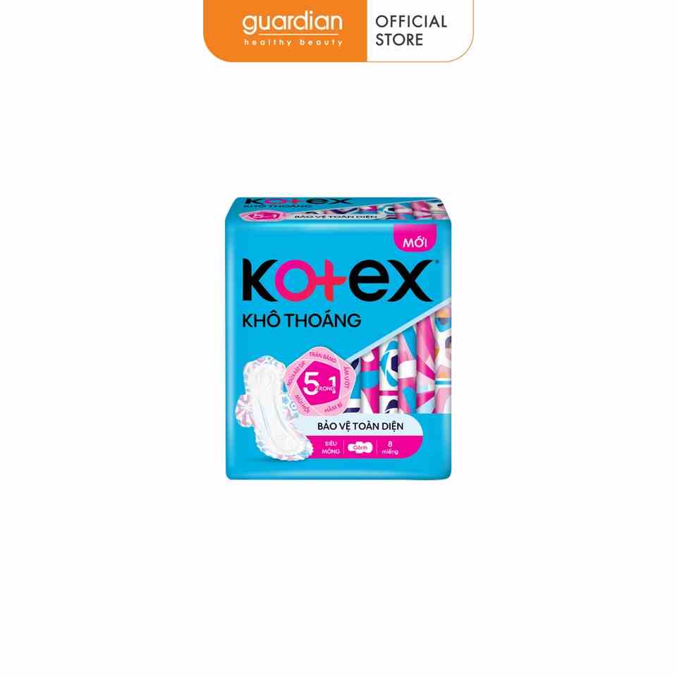 Băng Vệ Sinh Khô Thoáng Siêu Mỏng Cánh Kotex 8 Miếng