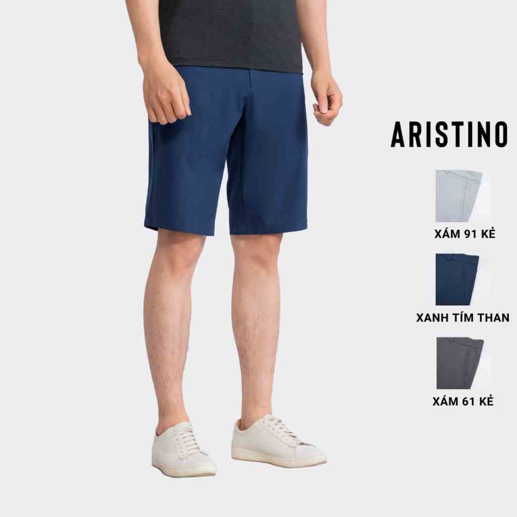 Quần short nam ARISTINO phom Regular fit suông nhẹ, thiết kế khỏe khoắn, nam tính - ASO018S3