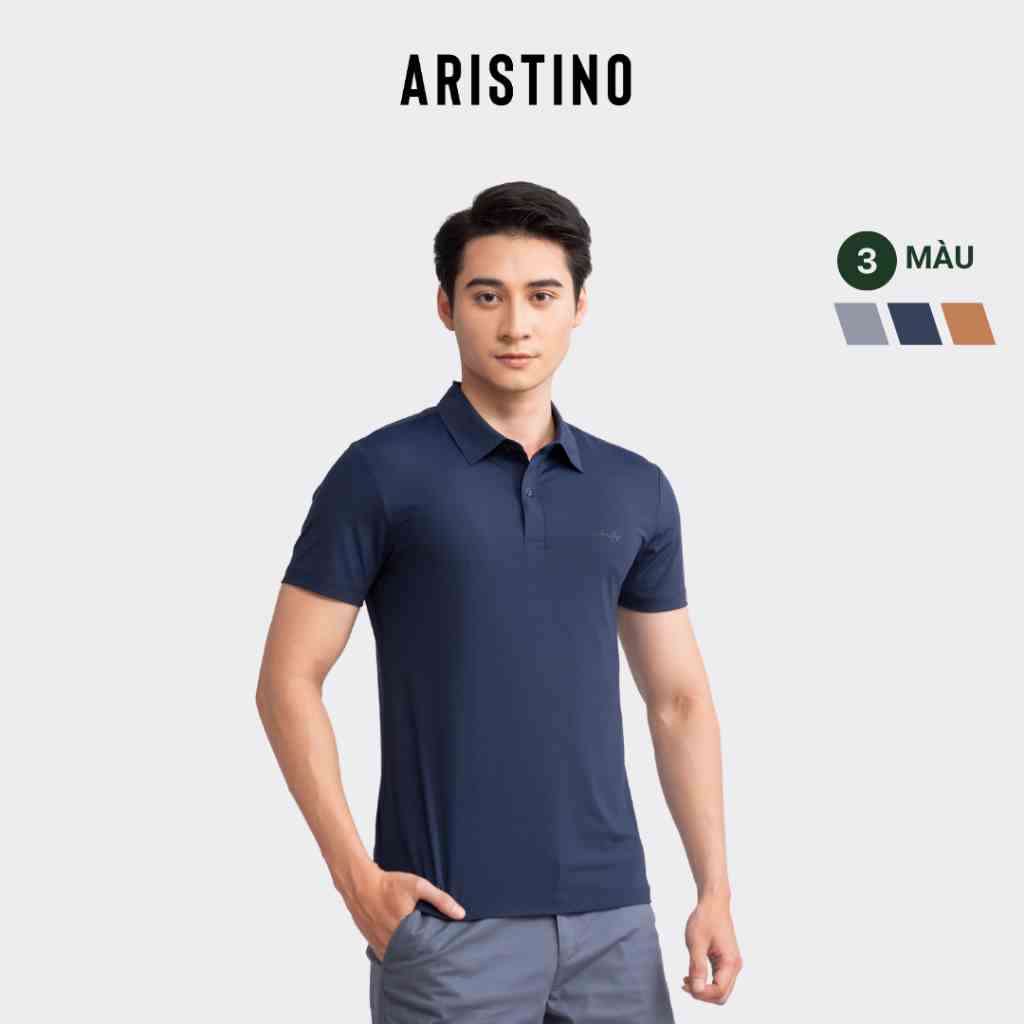 Áo polo ngắn tay ARISTINO phom Slim fit ôm vừa vặn, thiết kế basic nam tính, lịch sự -  APS098S3