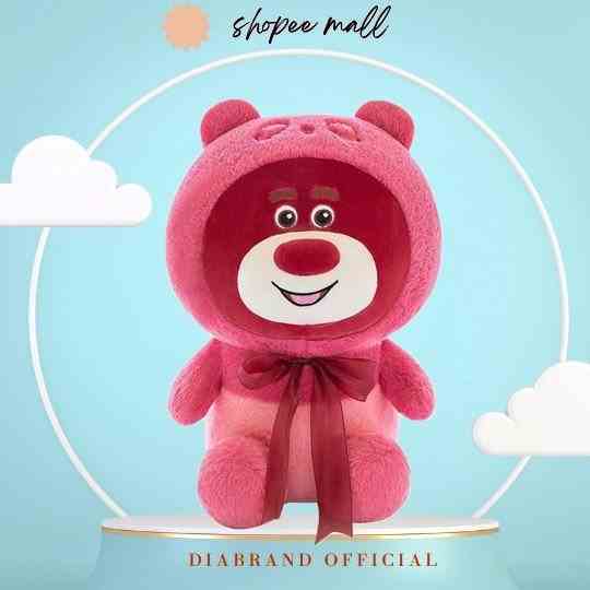 [Mã BMLTB35 giảm đến 35K đơn 99K] Gấu Bông Lotso Đỏ Hugging Bear Mũ Nơ 30cm - 50cm Cao Cấp