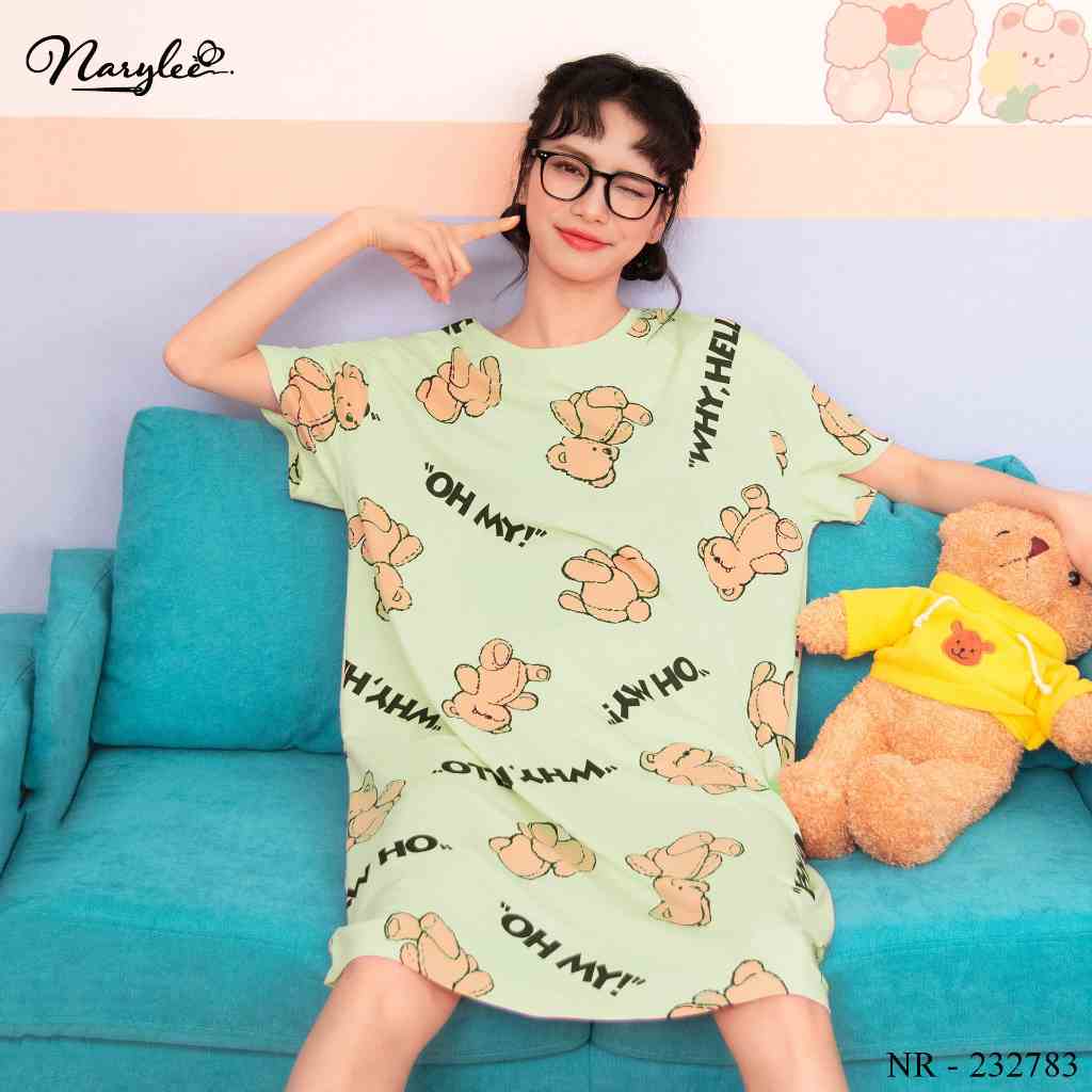 Váy suông mặc nhà chất cotton mềm mát thương hiệu NARYLEE NR-232783