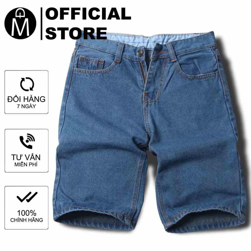 [Mã BMLTA35 giảm đến 35K đơn 99K] Quần short jean nam MĐ Q391 xanh nhạt