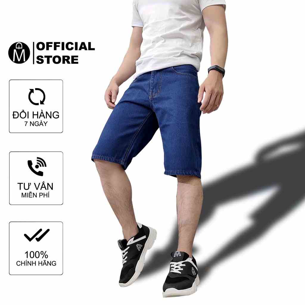 [Mã BMLTB35 giảm đến 35K đơn 99K] Quần short jean nam MĐ Q392 xanh đậm