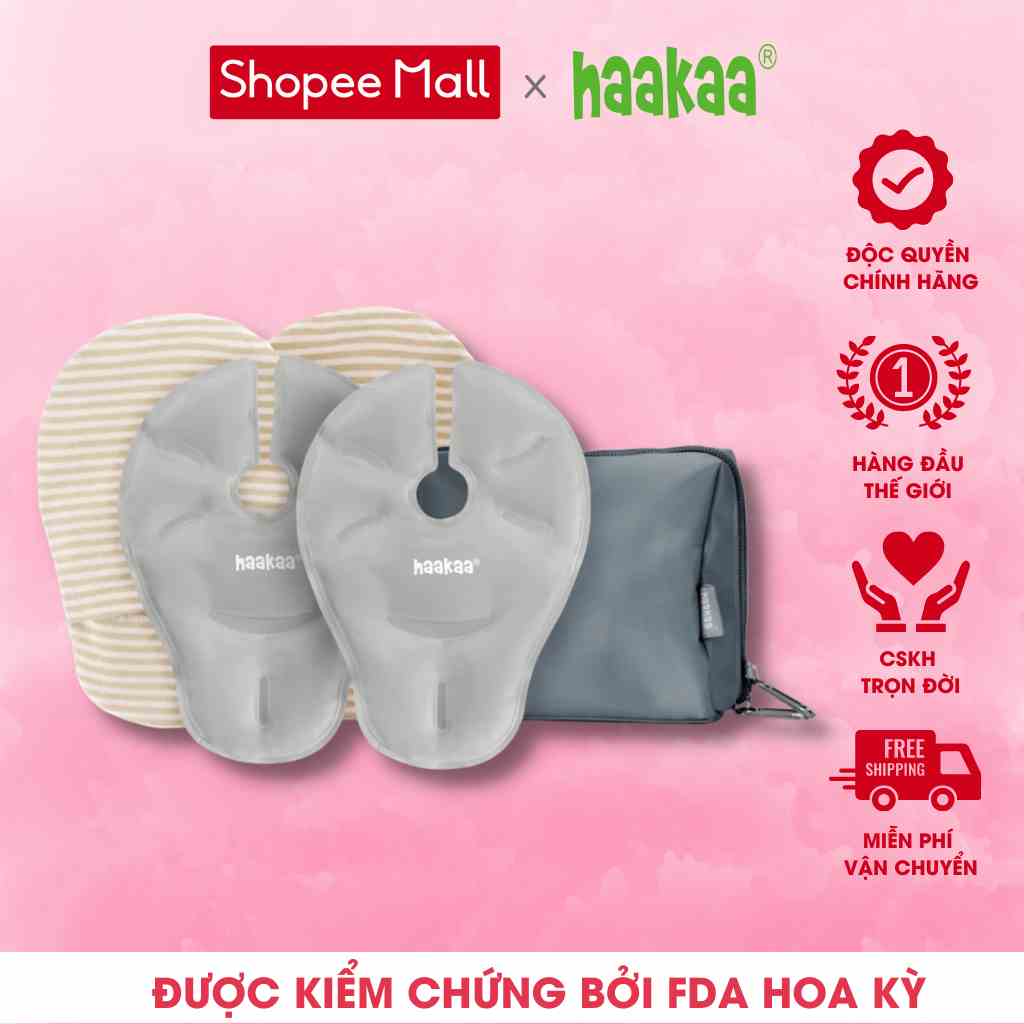 Túi Chườm Ngực Nóng Lạnh Cho Mẹ Sau Sinh Haakaa. Giảm Cơn Đau Nhức. Không Chứa BPA Và Phthalate