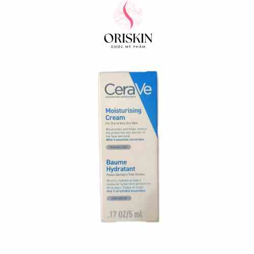 Sample CeraVe - Kem Dưỡng Ẩm Cho Da Khô Đến Rất Khô Dùng Cho Mặt Và Toàn Thân CeraVe Moisturising Cream 5Ml