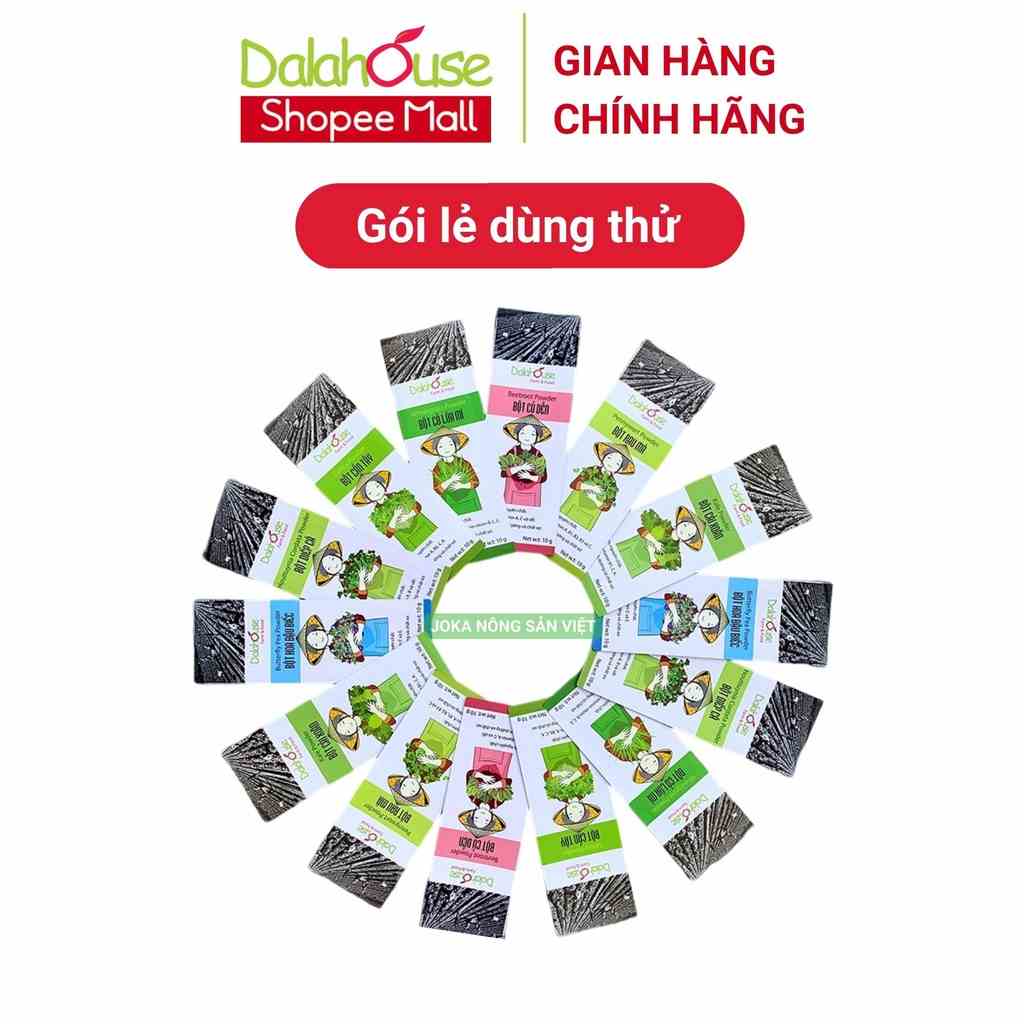 Bột rau củ nguyên chất Dalahouse gói lẻ 3gr nhiều loại dùng thử