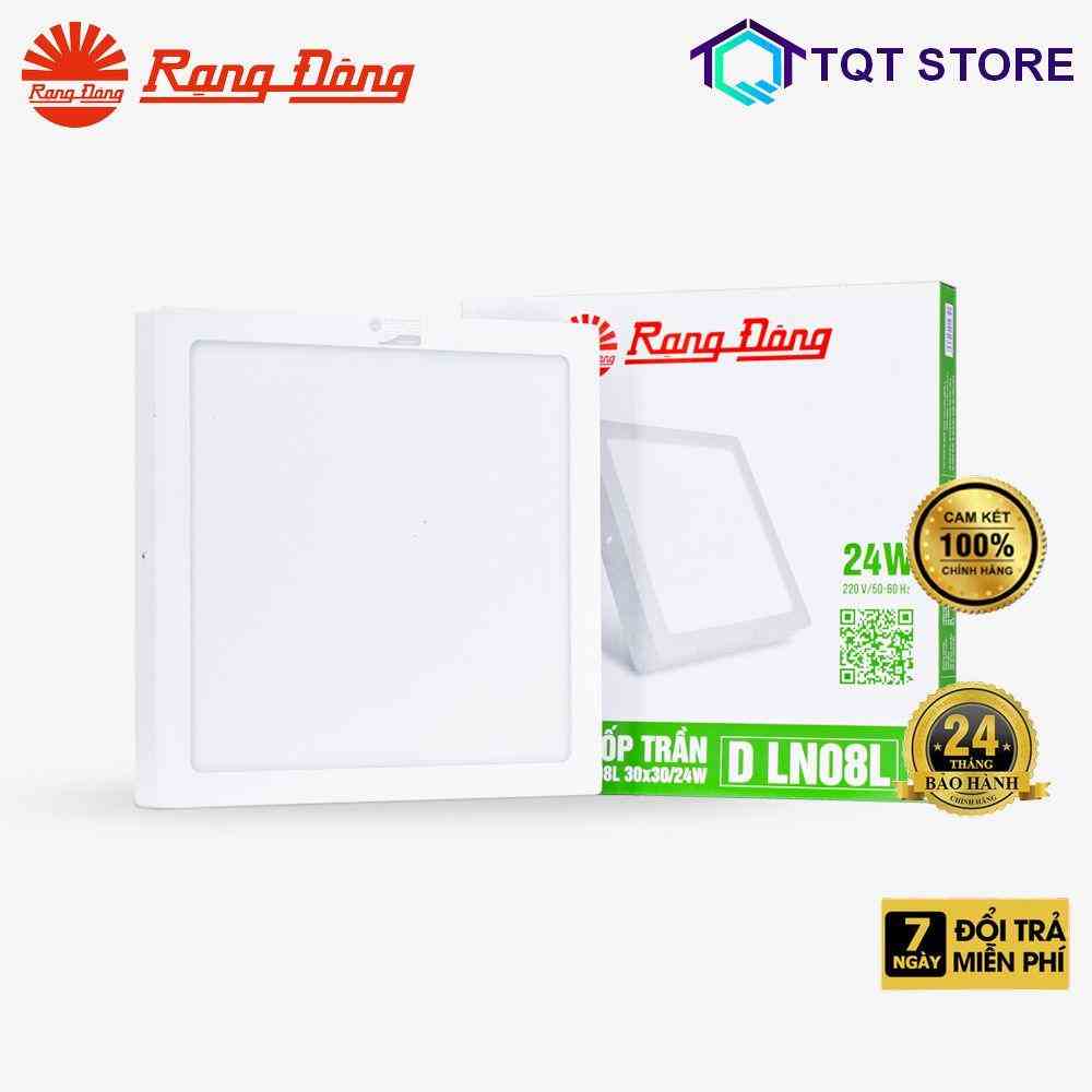 Đèn LED Ốp trần Rạng Đông, Vuông 300x300, Công suất 24W, Model: LN08L 30x30/24W