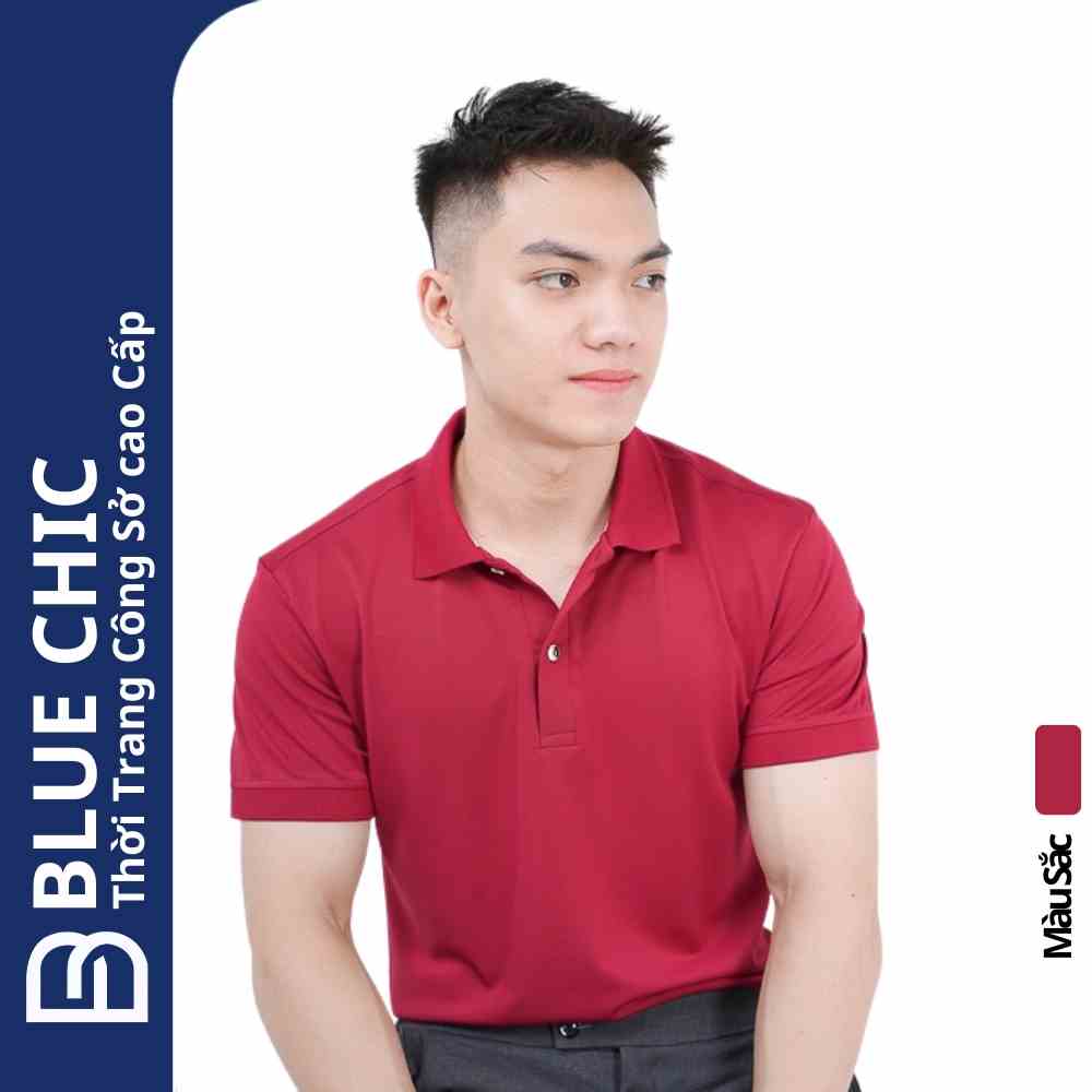 [Mã BMLTB200 giảm đến 100K đơn 499K] Áo Polo Nam BLUECHIC Cổ Bẻ Màu Đỏ Đô Trẻ Trung Năng Động