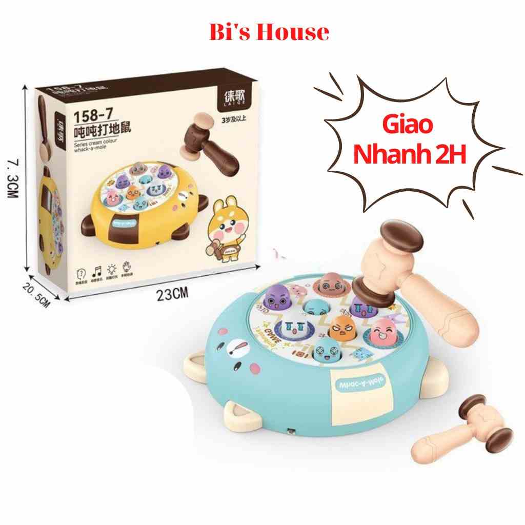 [Mã BMLTB35 giảm đến 35K đơn 99K] Đồ chơi đập chuột hình gấu xoay 360 độ Bis House