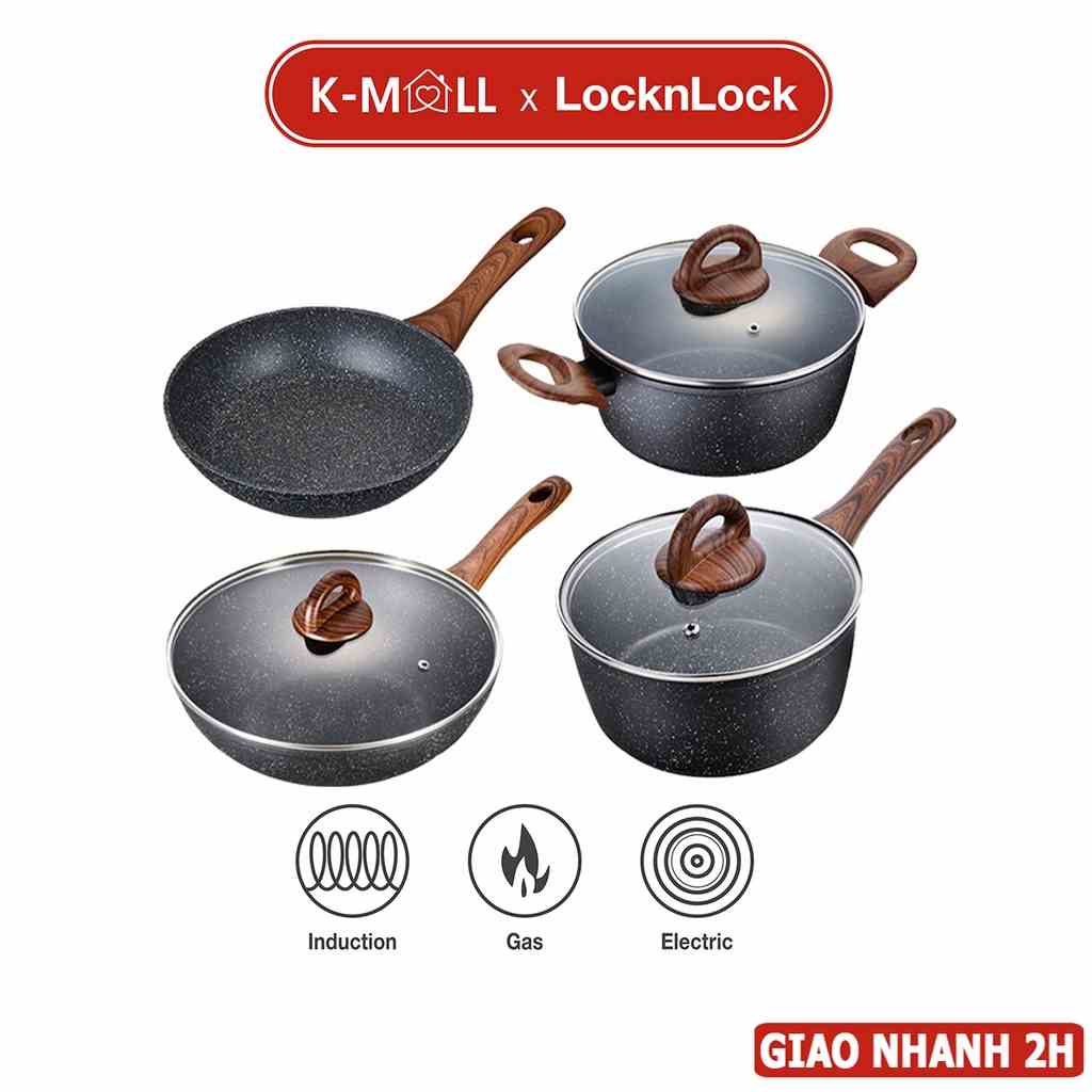 Nồi Chảo nhôm LocknLock BAUM chống dính dùng được trên bếp từ nhiều size lựa chọn LBU - K-MALLL