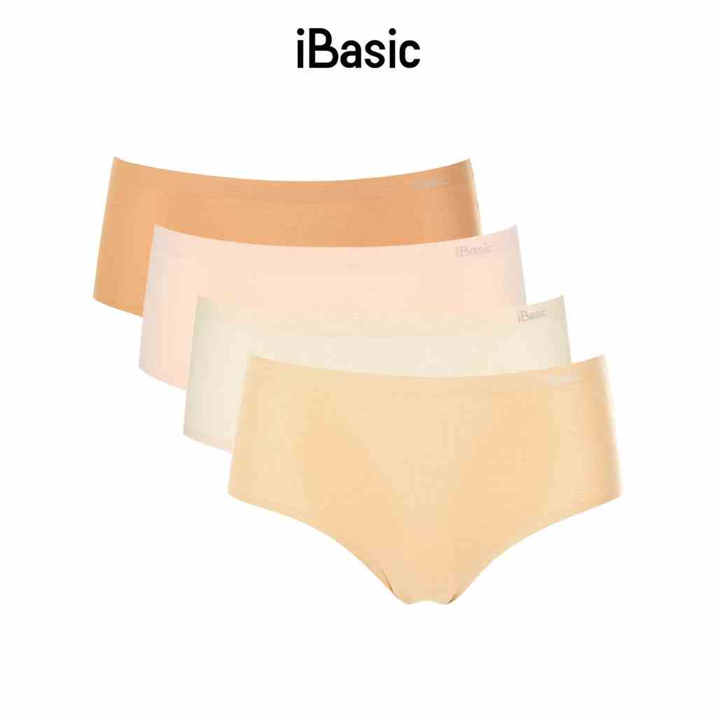 Combo 4 quần lót nữ không đường may bonding thoáng khí lưng cao iBasic PANW139