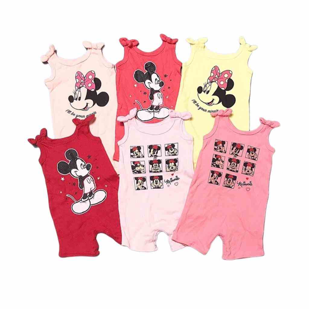 Bodysuit đùi NGẪU NHIÊN bé gái sơ sinh Mickey dễ thương MINTSCLOSET Mints Closet bộ đồ liền thân sơ sinh 1 tuổi- BS6114