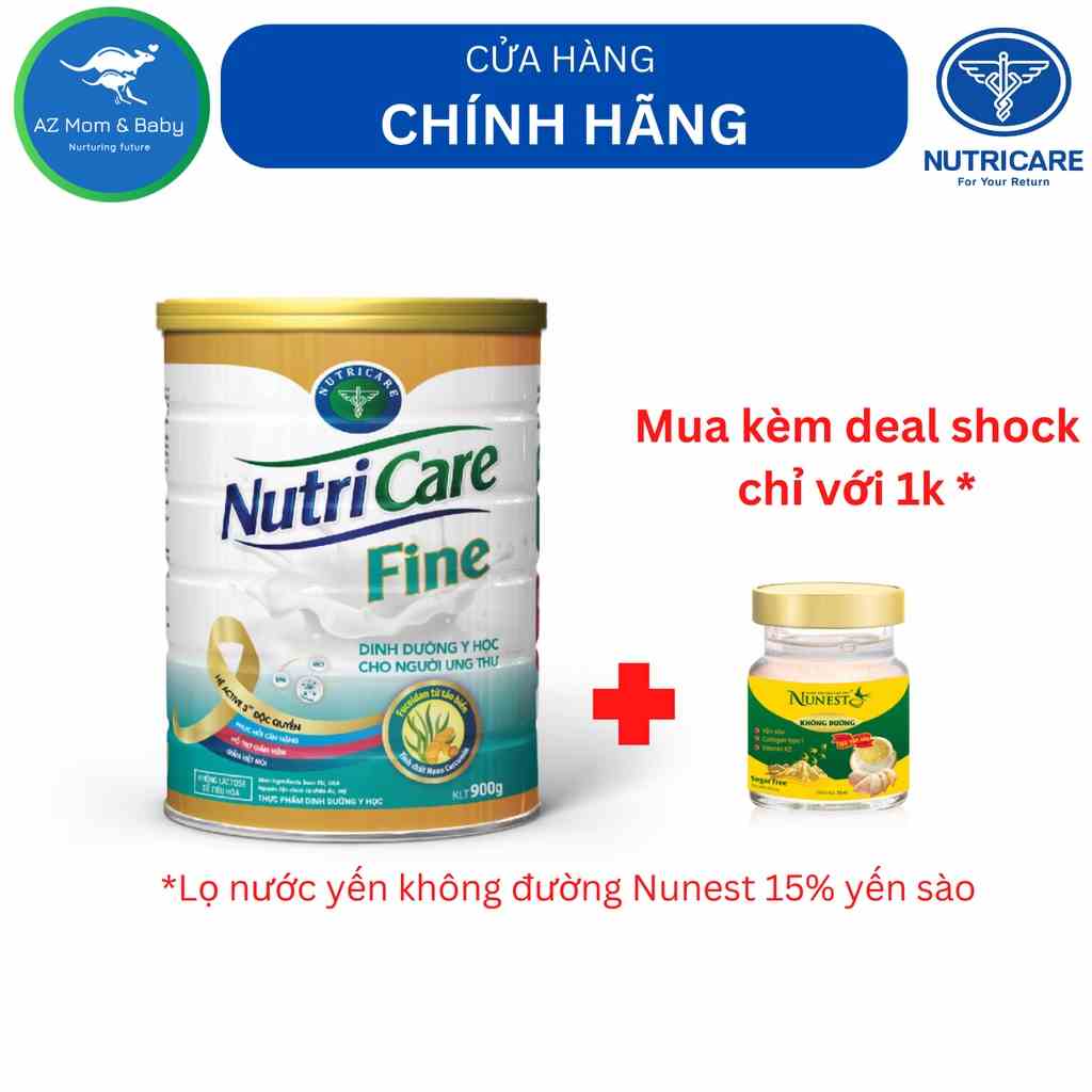 Sữa bột Nutricare Fine dinh dưỡng tăng cường miễn dịch cho bệnh nhân ung thư (900g)