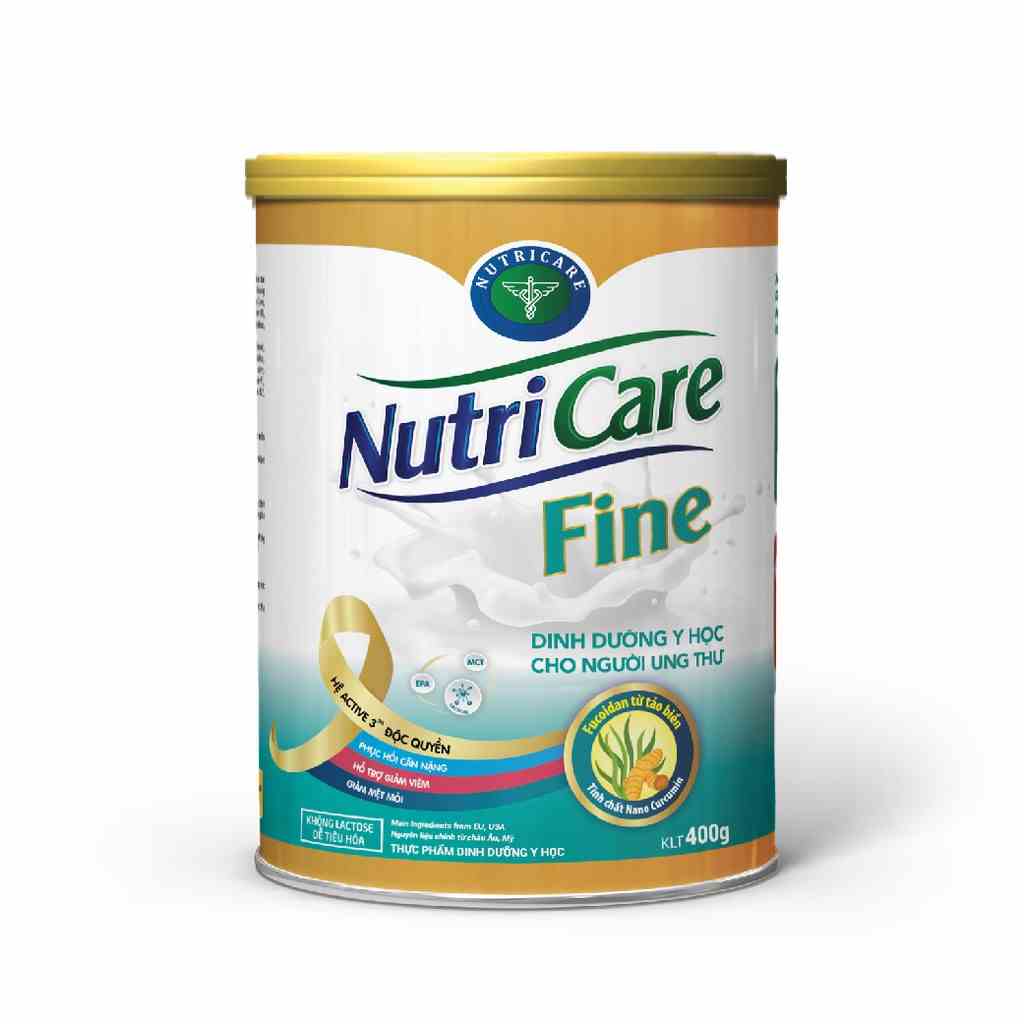 [Mã BMLTB35 giảm đến 35K đơn 99K] Sữa bột Nutricare Fine cho bệnh nhân ung thư (400g)