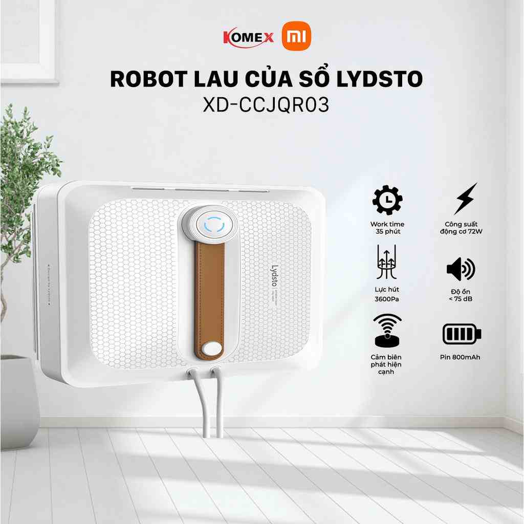 [Mã BMLTA35 giảm đến 35K đơn 99K] Robot lau kính cửa sổ Lydsto W1