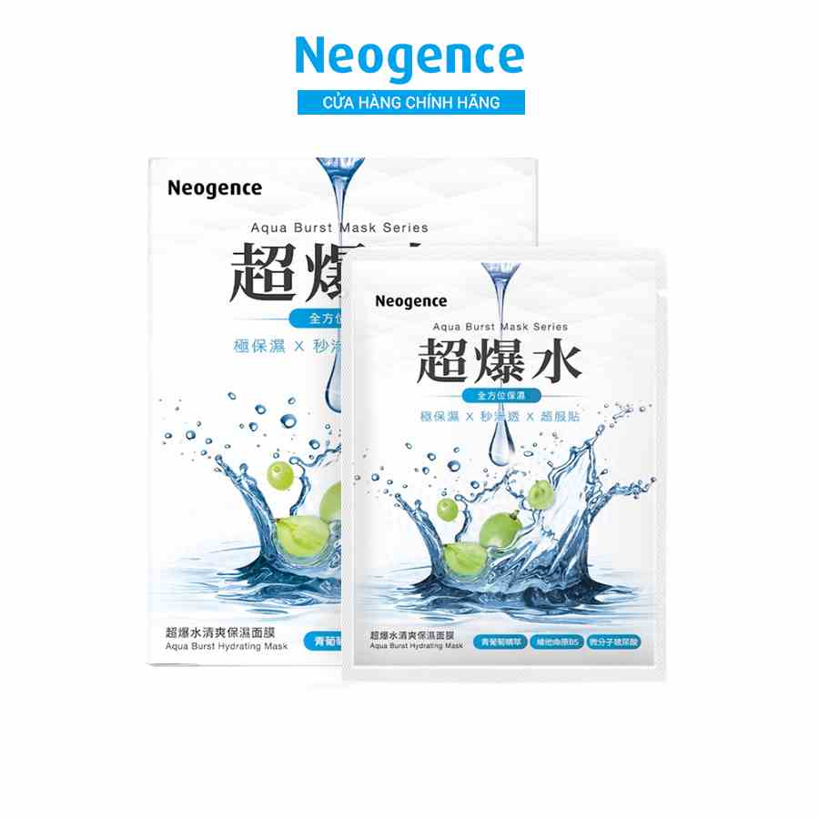 [Mã BMLTA35 giảm đến 35K đơn 99K] Mặt nạ Neogence Aqua Burst cấp nước nhanh chóng Hộp 5 miếng