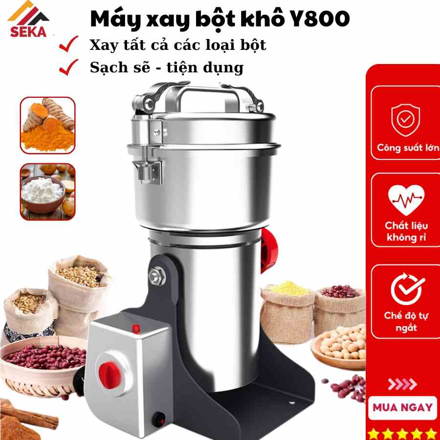 Máy xay bột khô Seka 800Y, xay các loại ngũ cốc thực phẩm khô,bảo hành 12 tháng