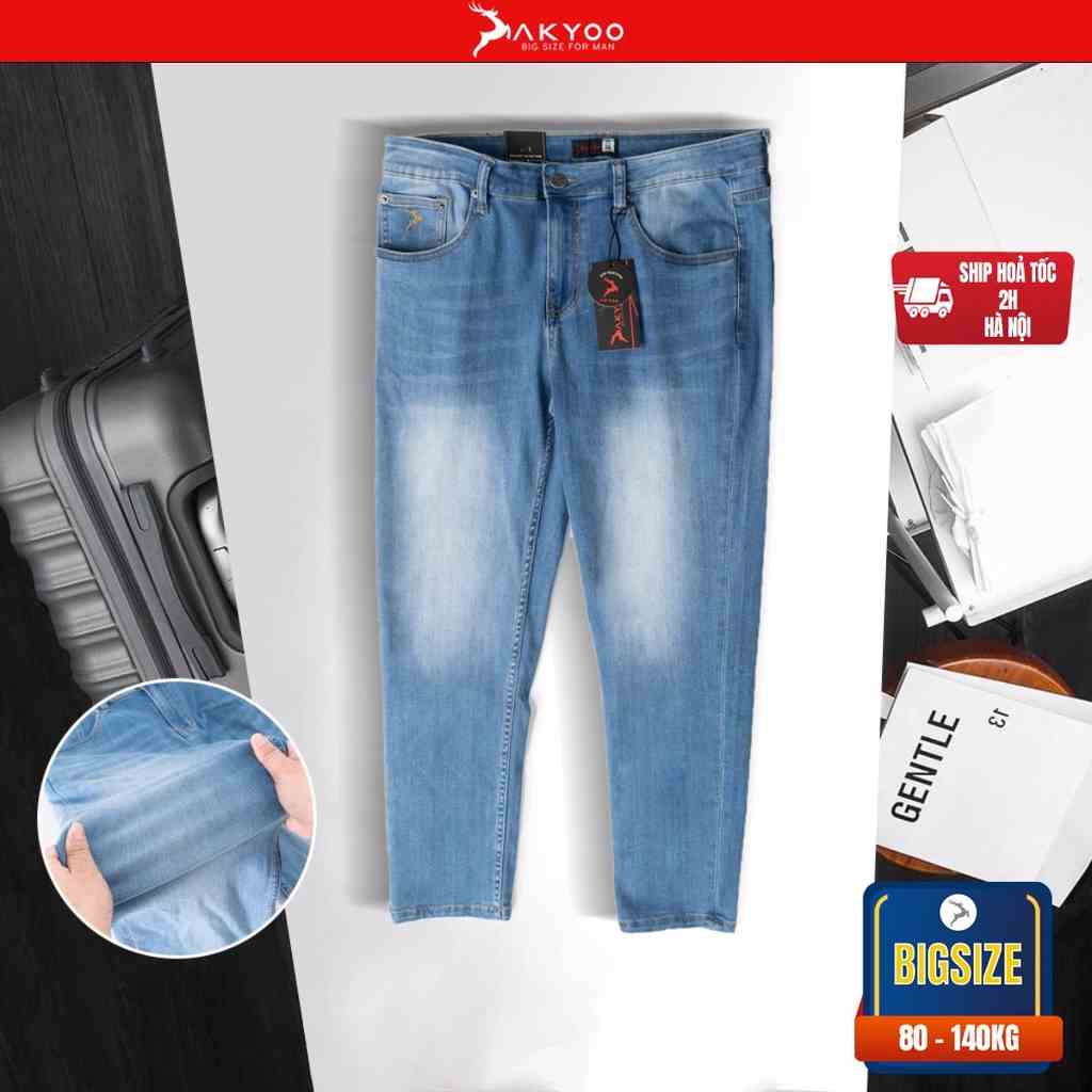 Quần Jean Nam Bigsize Size Đại Từ 80kg-140kg,Quần Jean Nam Co Giãn, Bigsize Nam AKYOO ; QJ A2