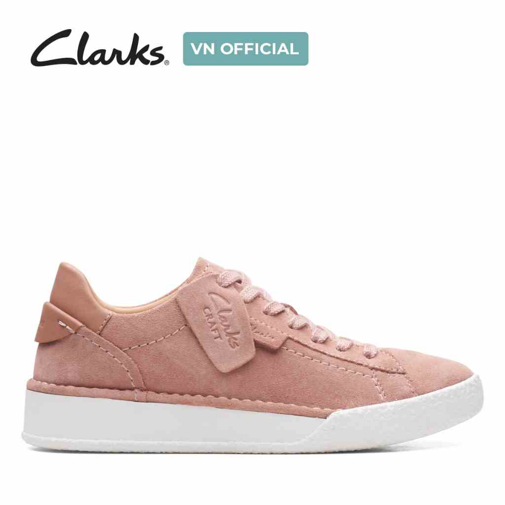 [Mã BMLTA35 giảm đến 35K đơn 99K] Giày Sneaker Da Nữ Clarks Craft Cup Lace màu Rose