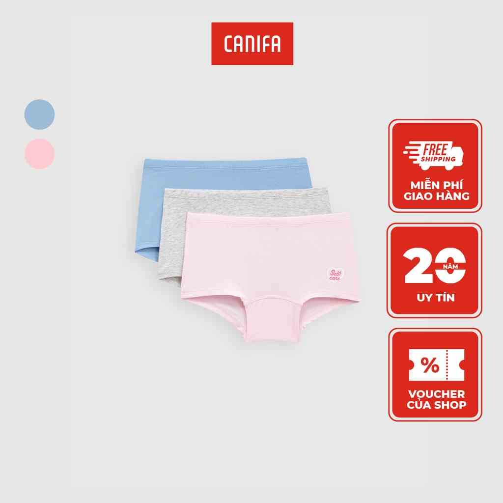 Combo 3 quần lót bé gái CANIFA chất liệu cotton co giãn in nhỏ 1US23A005