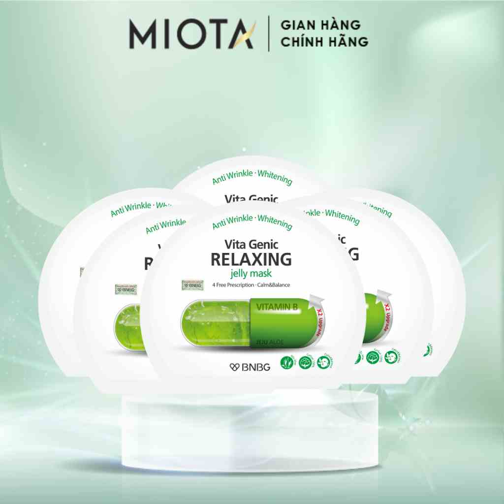 Combo 6 Mặt Nạ Giấy BNBG Vita Genic Relaxing Jelly Mask Chăm Sóc Da Toàn Diện 30ml