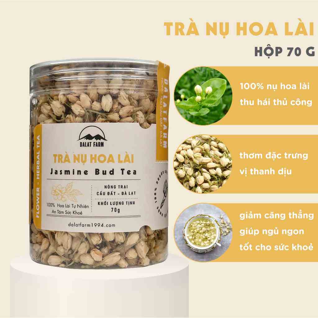 Trà Nụ Hoa Lài DalatFarm - Hộp 70 g