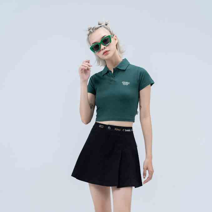 Áo Polo Nữ BOO Dáng Babytee In Logo THOM THO