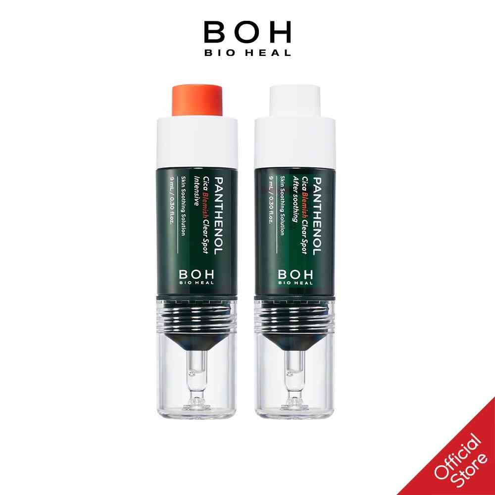 Bộ Dưỡng Chất Sạch Mụn Chuyên Sâu BIOHEAL BOH PANTHENOL CICA BLEMISH CLEAR SPOT 9mlx2