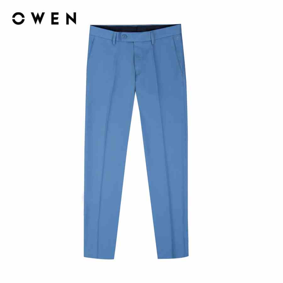 OWEN - Quần tây nam Owen dáng Slim Fit màu Xanh chất liệu Nano - QS20660L0