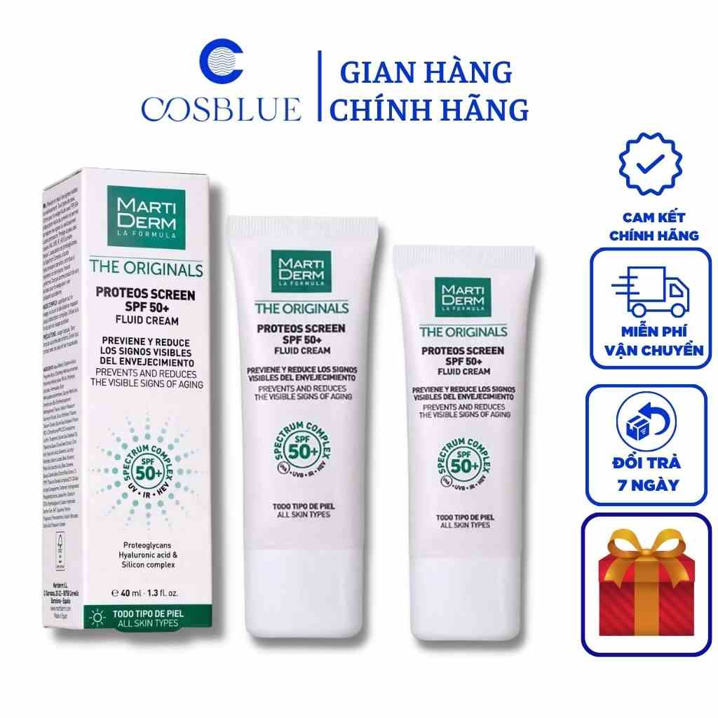 Kem chống nắng MartiDerm the Originals cho da dầu mụn duy trì độ ẩm cải thiện sắc tố da SPF50+ 40ml chính hãng